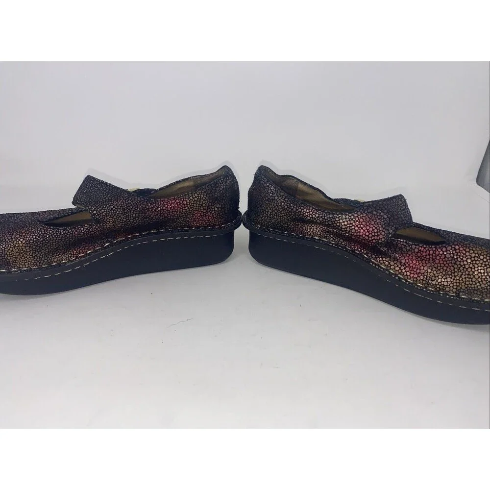 ALEGRIA PAL-232 Womens Sz 36 Reflect Leather Maryjane Slip Resistant‎ Clog 6 6.5